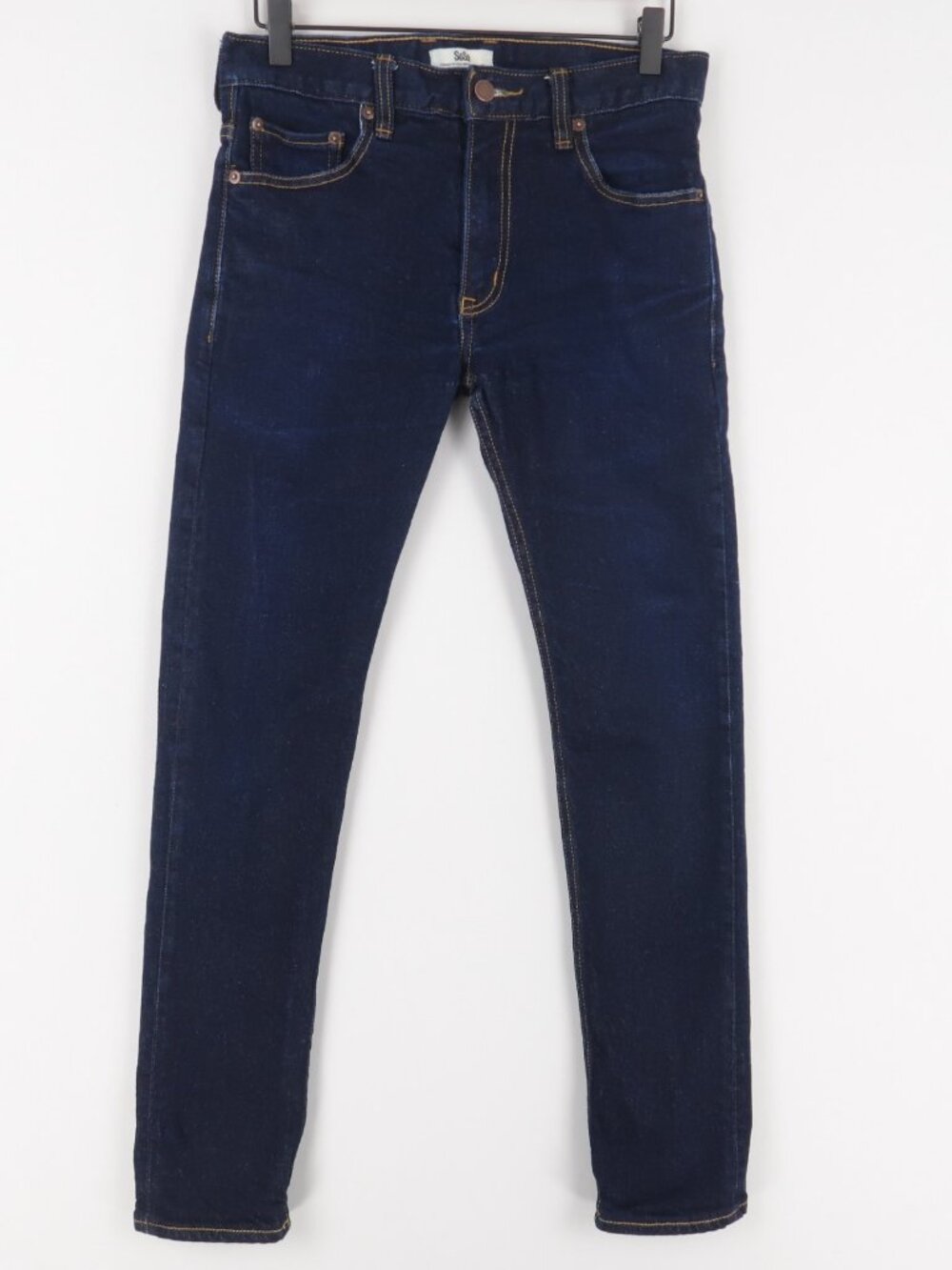Soso Jeans Mens 31 Blue Selvedge Raw Denim Skinny Fit Custom Made Dark Wash